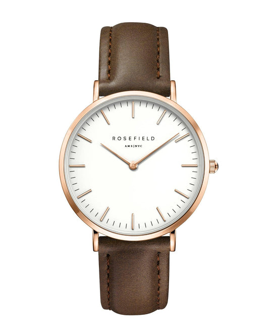 ROSEFIELD Damenuhr The Bowery White Brown Rosegold BWBRR-B3