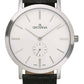 GROVANA Uhr Kensington Steel Leather Silver index 38.5mm Herren