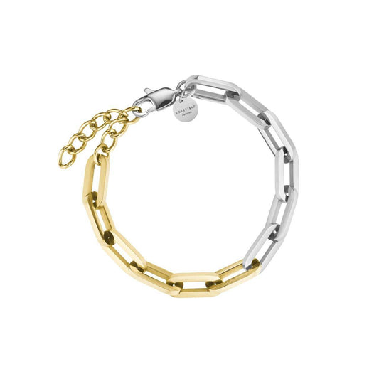 ROSEFIELD Armband Bicolor Chain Bracelet Gold Silber Edelstahl JBDCG-J708