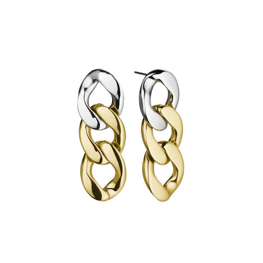 ROSEFIELD Earrings Bicolor Chain Gold Silver Stainless Steel JEDCG-J713