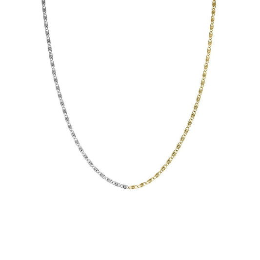 ROSEFIELD Halskette Bicolor Swirl Necklace Gold Silber Edelstahl JNDSG-J705