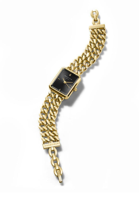 ROSEFIELD Women's Watch Octagon XS Double Chain Studio Edition Black Gold SBGSG-O77