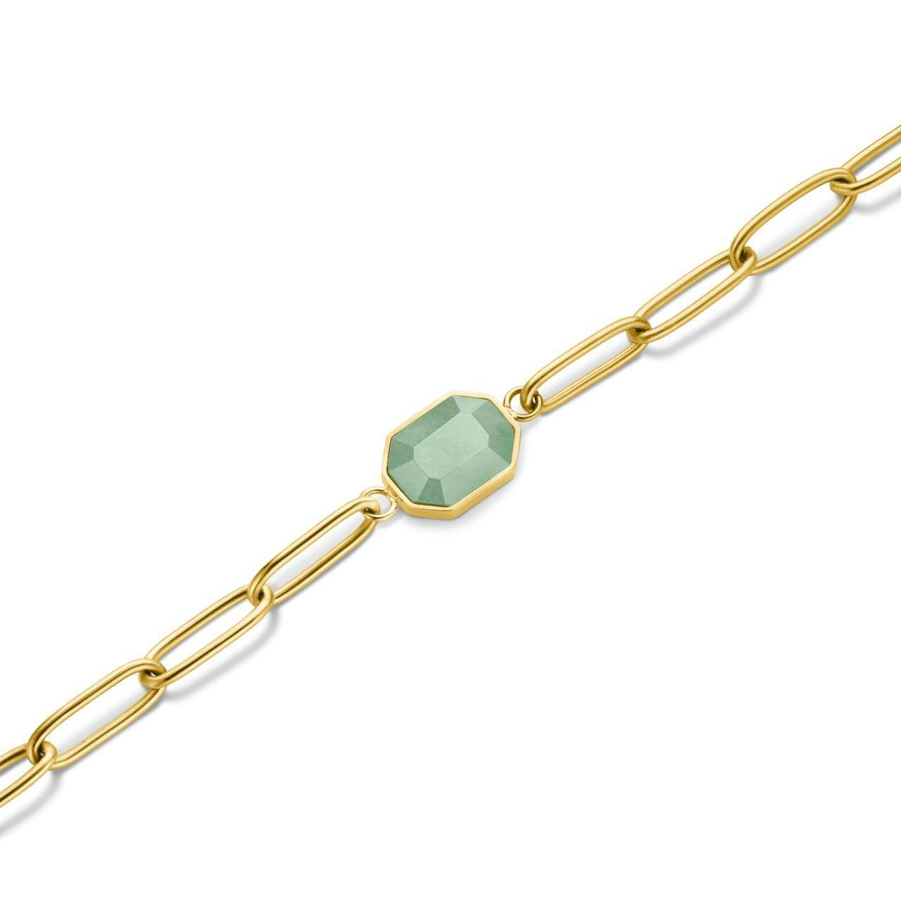 ROSEFIELD Armband Geometric Gemstone Bracelet Jade Gold JBGGG-J662