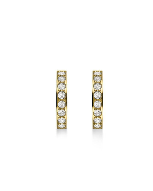 ROSEFIELD Earrings Crystal Hoops Gold JECG-J571