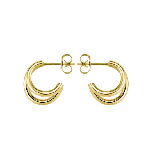 ROSEFIELD Earrings Double Hoops Gold JEDHG-J575