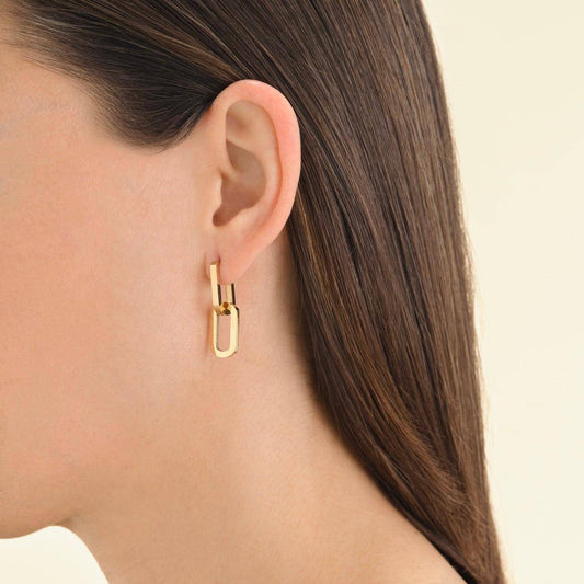 ROSEFIELD Earrings Dual Hoops Gold JEDHG-J585