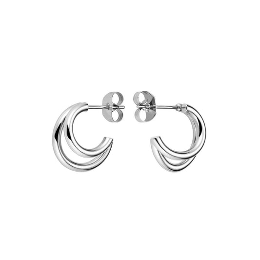 ROSEFIELD Earrings Double Hoops Silver JEDHS-J576