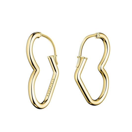 ROSEFIELD Earrings Heart Hoops Gold JEHHG-J579