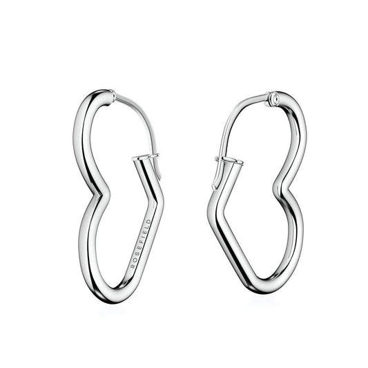 ROSEFIELD Earrings Heart Hoops Silver JEHHS-J580