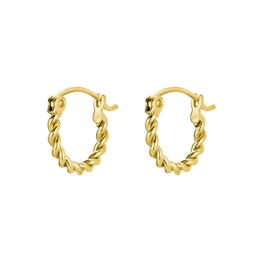 ROSEFIELD Earrings Twisted Hoops Gold JETHG-J577