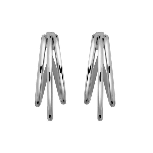 ROSEFIELD Earrings Triple Hoops Silver JETHS-J574