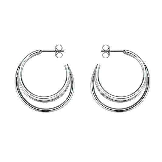 ROSEFIELD Earrings Triple Hoops Silver JETHS-J574