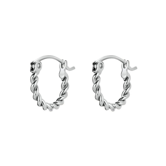 ROSEFIELD Earrings Twisted hoops Silver JETHS-J578