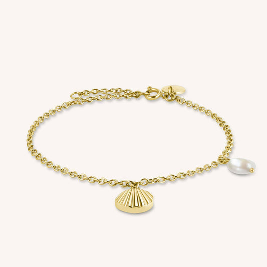 ROSEFIELD Bracelet Shell with Pearl Gold JSPBRG-J163