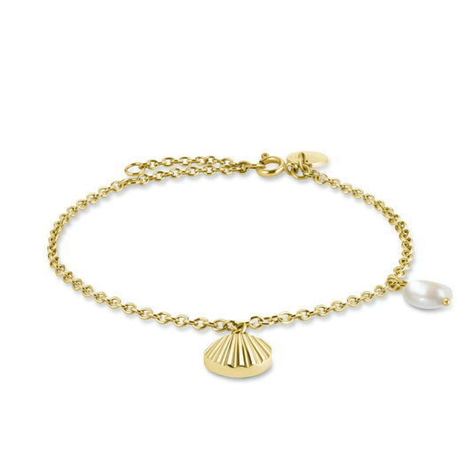 ROSEFIELD Bracelet Shell with Pearl Gold JSPBRG-J163