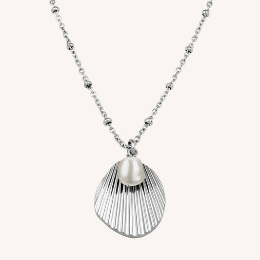 ROSEFIELD Halskette Muschel mit Perle Kugeln Silber JSPNS-J160