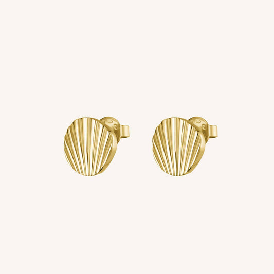 ROSEFIELD earrings single stud shell look gold JSSEG-J167