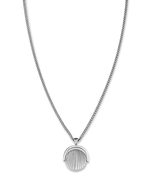 ROSEFIELD Kette TOC Necklace Twisting Sunray Coin pendant Silver JTNCS-J448