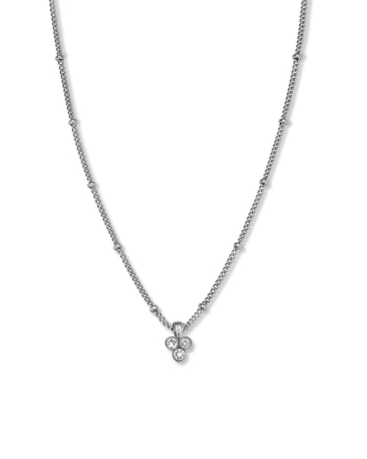 ROSEFIELD Necklace Triple Swarovski crystals charm Silver JTNTS-J442