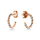 ROSEFIELD earrings hoop twisted rose gold JTSPRG-J428