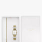 ROSEFIELD Uhren-Set Octagon White Sunray Steel Gold with Roset Bracelet Gold OCWSGJ-X265