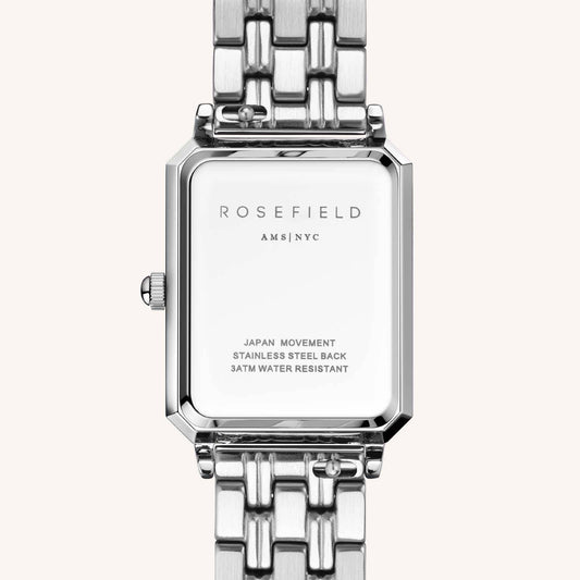 ROSEFIELD Women's Watch Octagon XS White Sunray Steel Silver OWGSS-O63