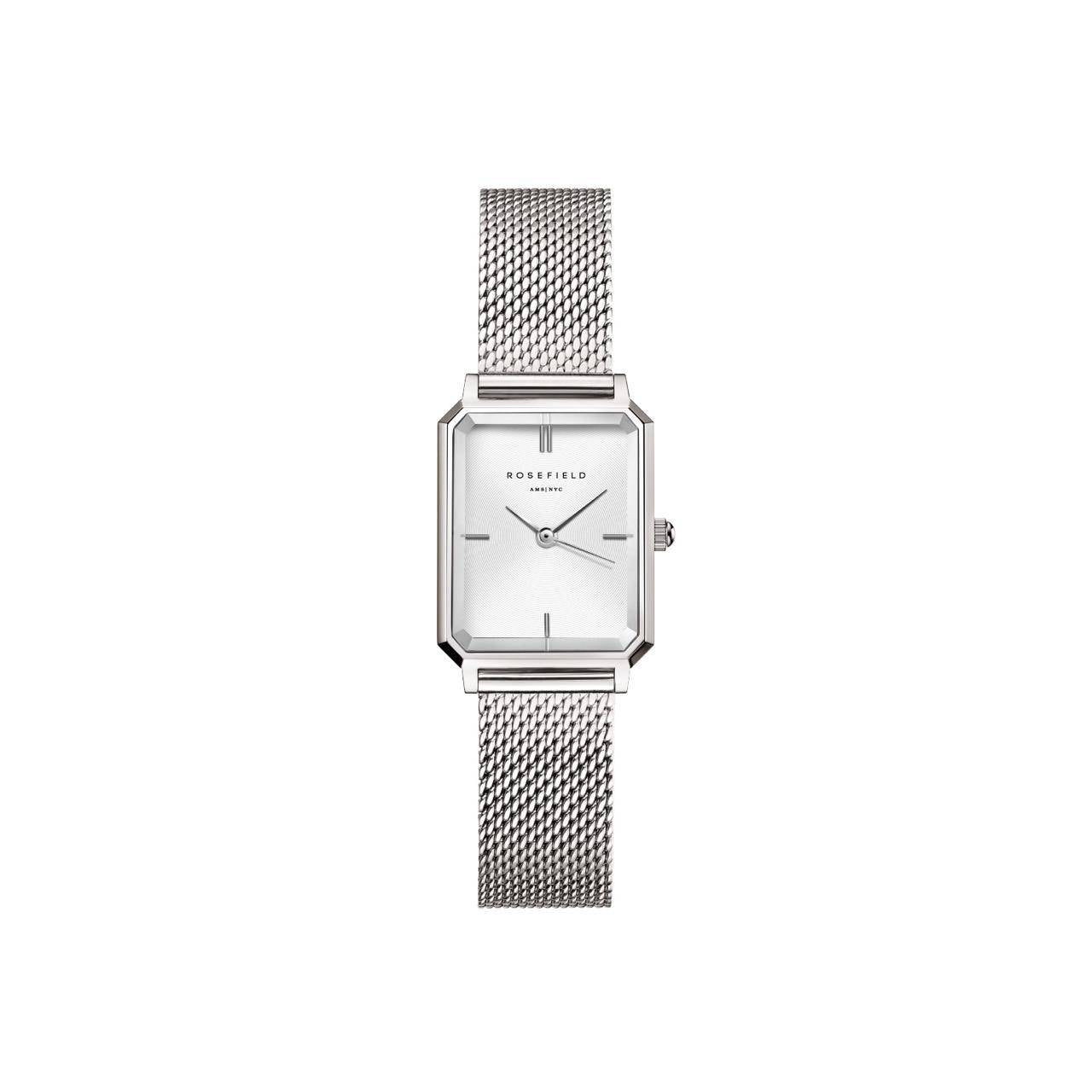 ROSEFIELD Women's Watch The Octagon XS Mesh White Silver OWSMS-O74