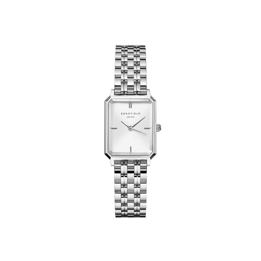 ROSEFIELD Women's Watch Octagon XS White Sunray Steel Silver OWGSS-O63